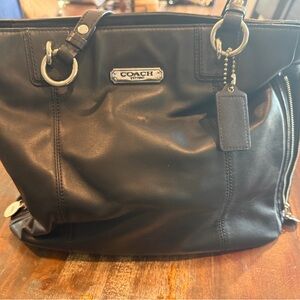 Coach Black Leather Shoulder Bag